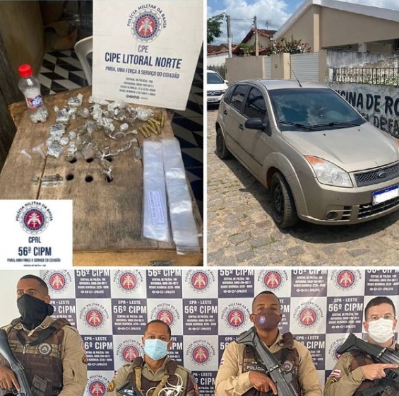 Polícia Militar realiza prisão em flagrante por tráfico de drogas e posse ilegal de munições no Bairro do Mucambinho em Esplanada