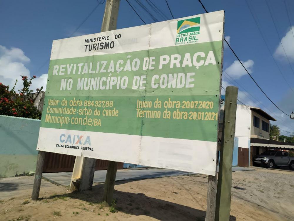Segunda revitalização de Praça do Sítio do Conde segue atrasada e com problemas estruturais