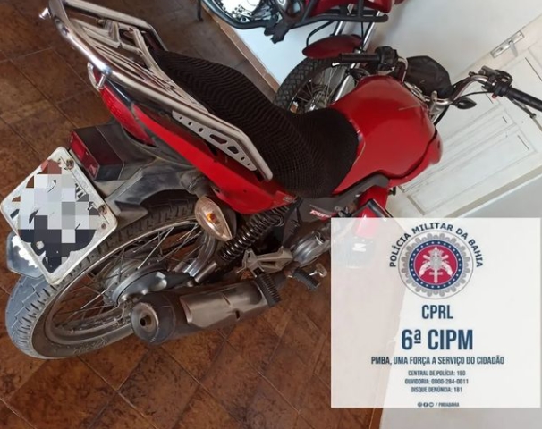 Polícia Militar recupera moto em Olindina tomada de assalto na cidade de Cipó