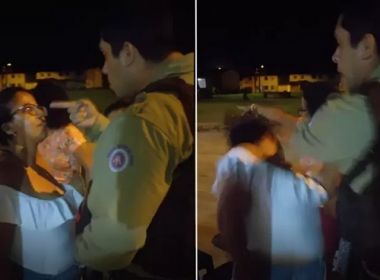  Mulher leva tapa no rosto de PM após discussão sobre volume de som em Porto Seguro
