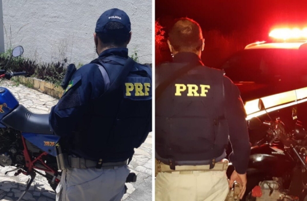 PRF apreende motos com registro de roubo em Esplanada e Estância