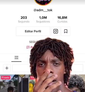 Volta por cima: Influencer condense Adm Tok bate 1 milhão de seguidores no Tiktok e torna-se um dos mais seguidos da plataforma no Brasil