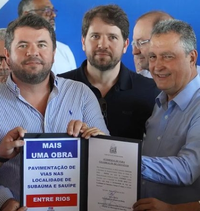 Entre Rios receberá recursos para pavimentação de ruas em Subaúma e Porto de Sauípe