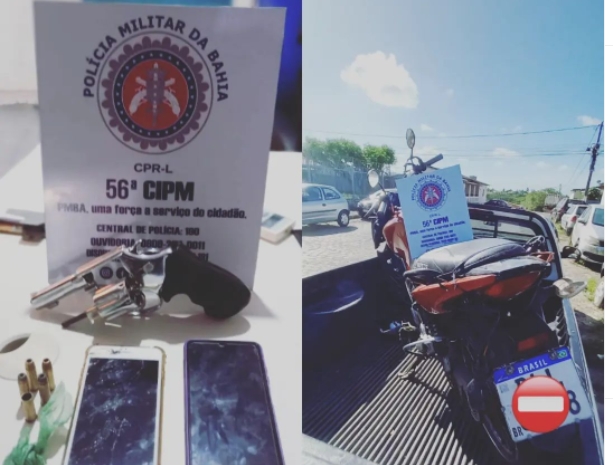 PM recupera veículo roubado e apreende arma e droga em Cardeal da Silva