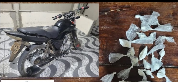 PM apreende mais uma moto e drogas na Vila do Conde 
