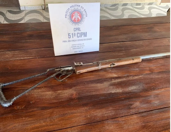 PM apreende arma artesanal no Povoado Ilha das Ostras em Conde
