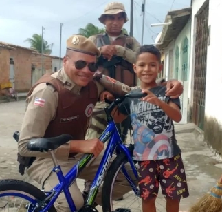  Em ação social 6ª CIPM realiza sonho de criança no Loreto em Rio Real