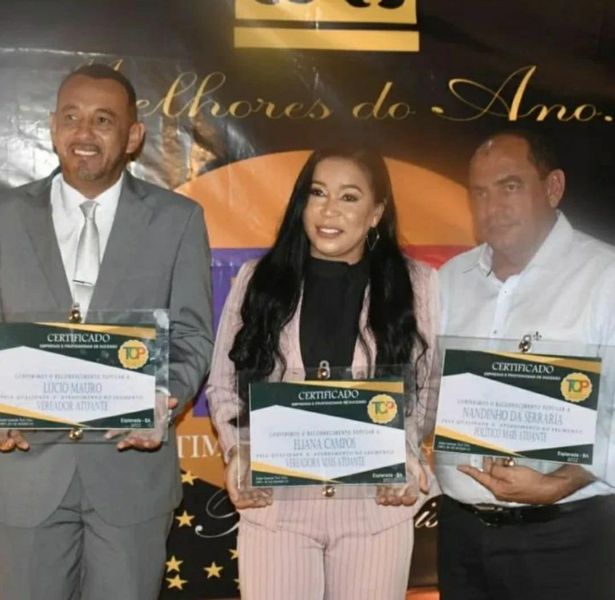 Nandinho, Eliana Campos e Lúcio Mauro recebem prêmios na noite desta quinta em Esplanada