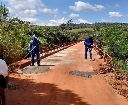 Prefeitura de Itanagra inicia manutenção de ponte que liga zona rural a centro do município; Saiba qual