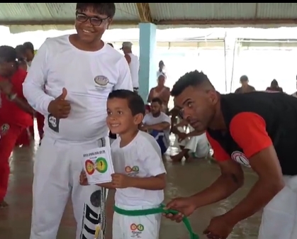 Prefeitura de Entre Rios apoia VI batizado de capoeira do grupo União Sem Fim