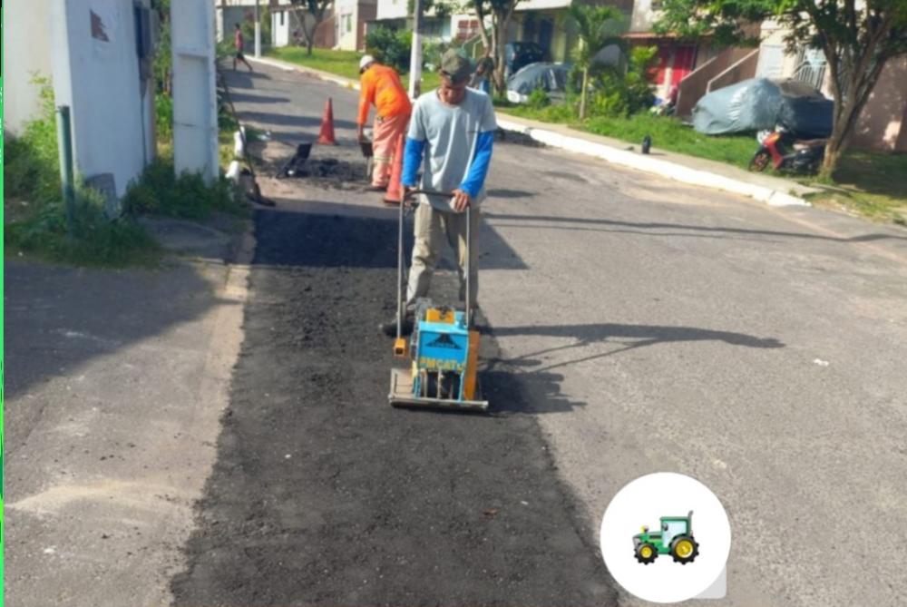 Prefeitura de Catu realiza Operação Tapa-Buraco na cidade