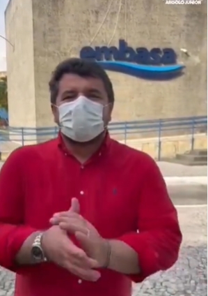 Prefeito Júnior Argôlo vai a sede da Embasa e cobra soluções de problemas na sede e litoral de Entre Rios; Entenda