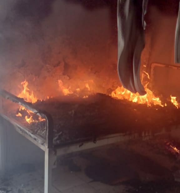 Incêndio provocado por paciente do CAPS III em Alagoinhas foi controlado pelo Corpo de Bombeiros e Guarda Municipal