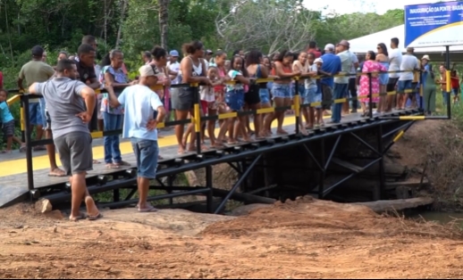 Vídeo: Prefeitura de Entre Rios entrega ponte importante que liga comunidades rurais de Entre Rios; Assista