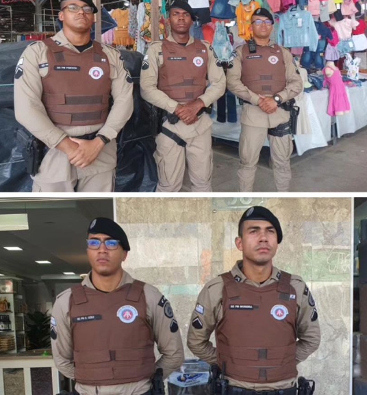 Efetivo policial é empregado no policiamento ostensivo a pé no centro de Alagoinhas