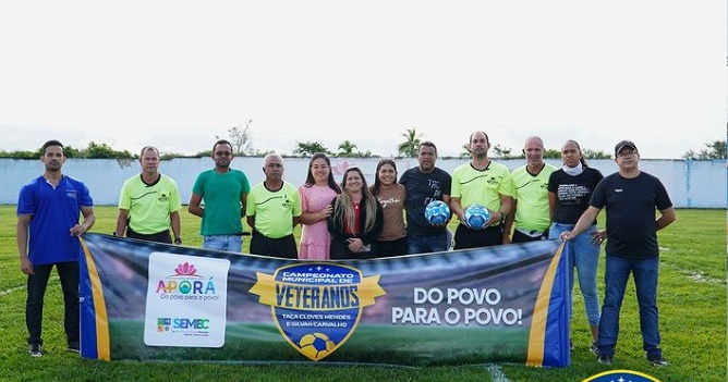 Campeonato de futebol dos veteranos é iniciado em Aporá