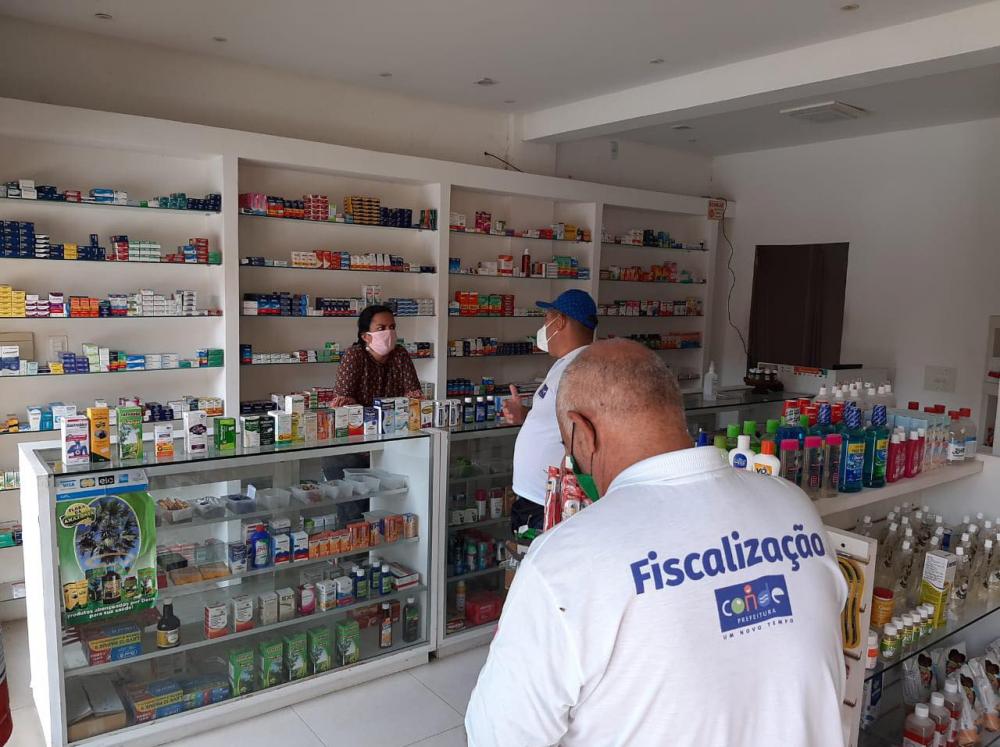 Fiscalização volta ao centro do Conde e reforça orientações de combate a Pandemia