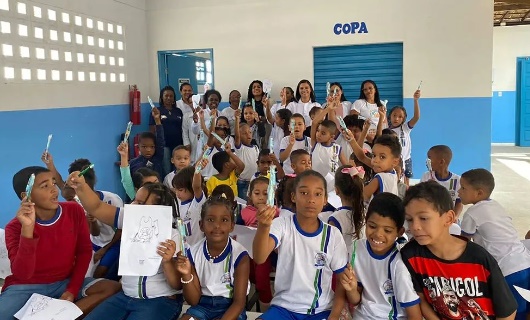 Secretaria de Saúde realiza Programa Saúde na Escola para alertar crianças e adolescentes sobre vacinação e cuidados bucais