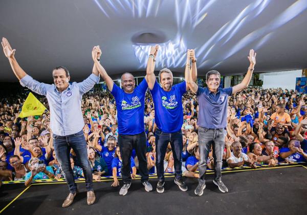 ACM Neto e Bruno Reis participam do lançamento da pré-candidatura de Flávio Matos à Prefeitura