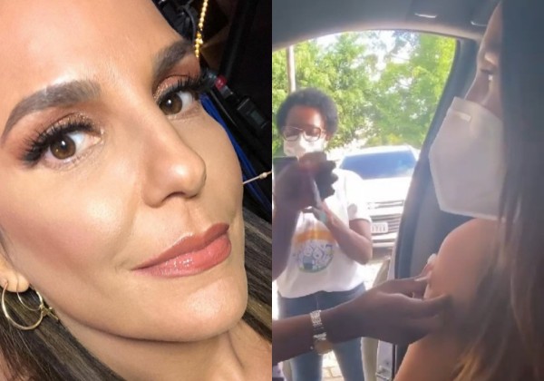 Cantora baiana Ivete Sangalo é vacinada contra Covid-19 em Salvador