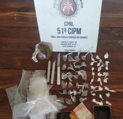 Polícia Militar prende traficante em flagrante no Sítio do Conde